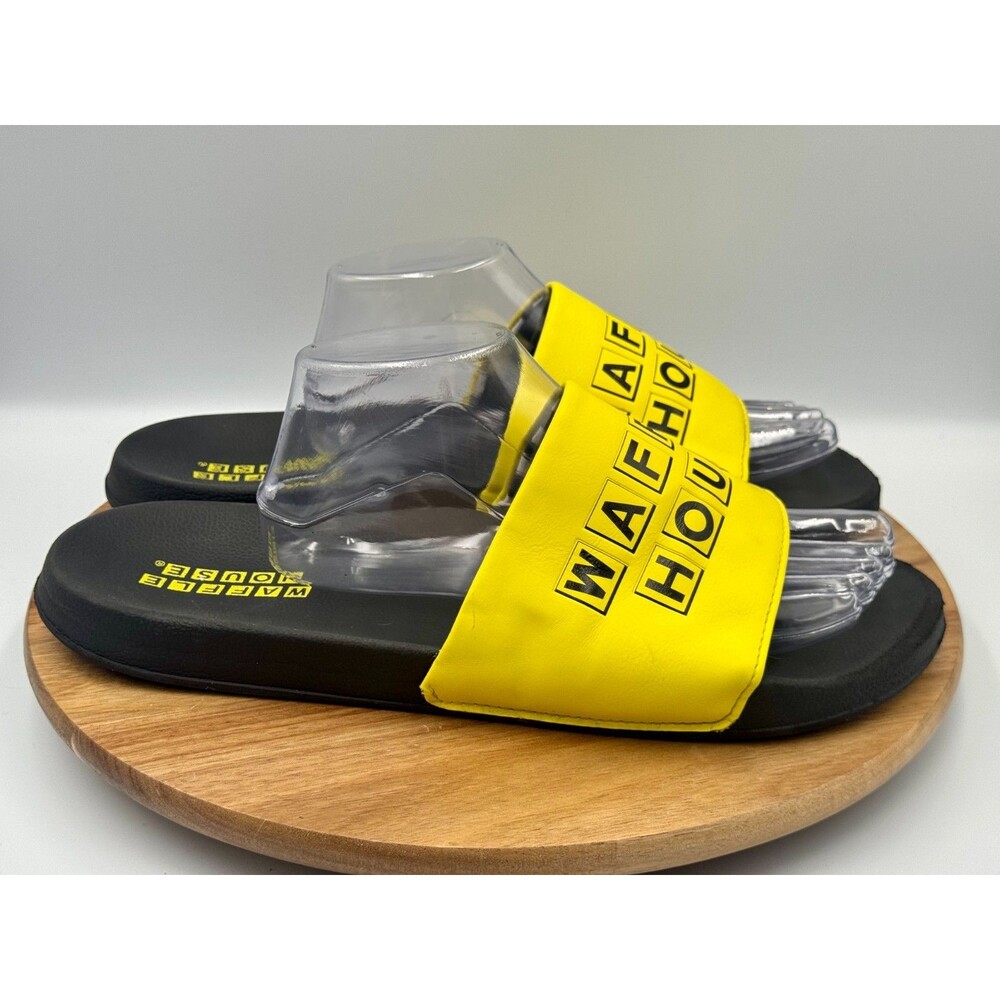 WAFFLE HOUSE Novelty Breakfast Men's Sport Slides Sandals Shoes Men's Size 13